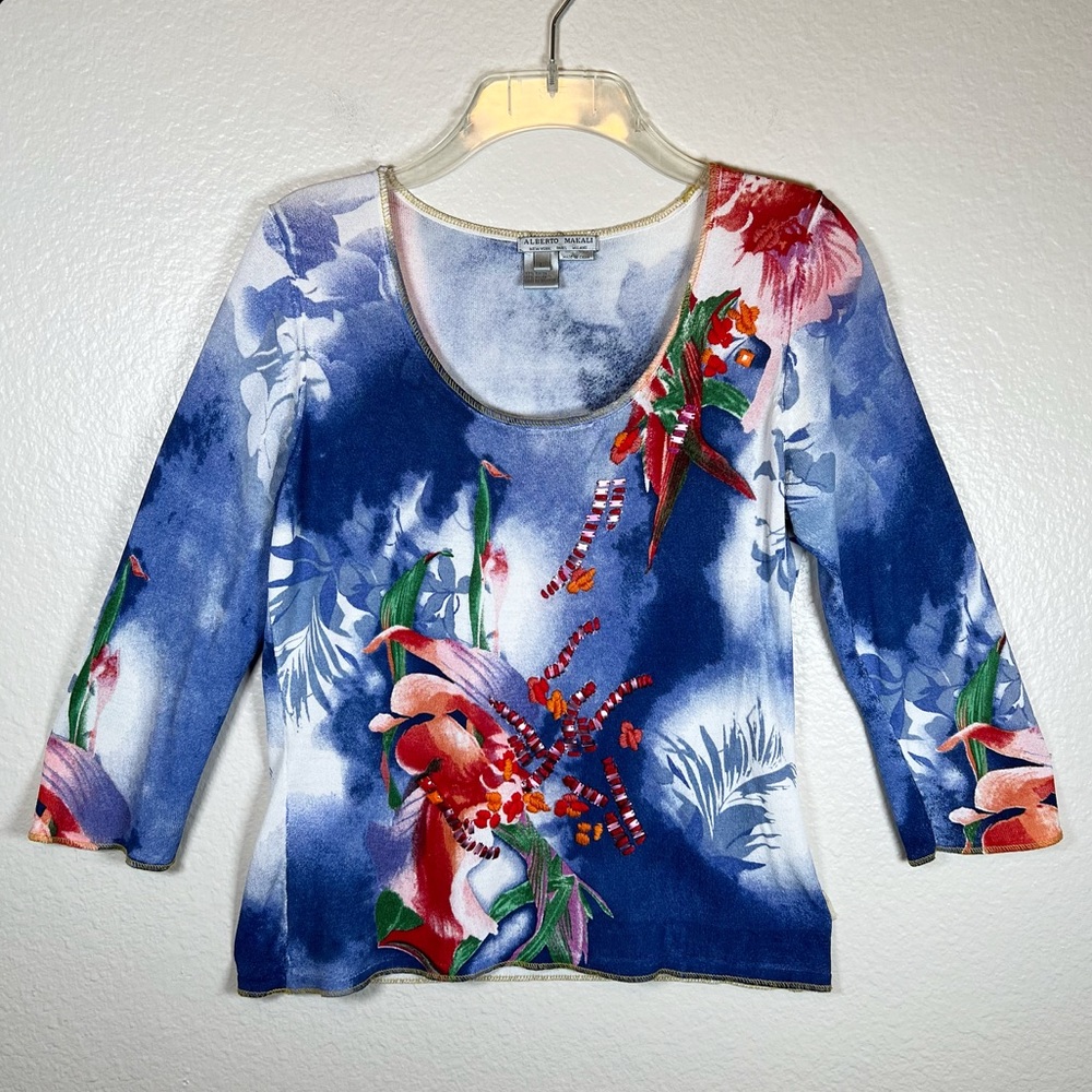 Alberto Makali Embroidered Knit top